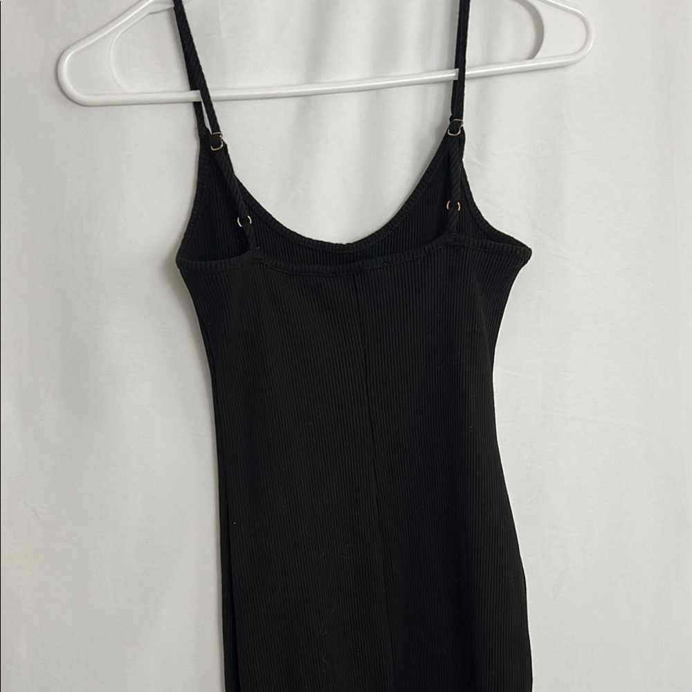 Lulu's Black Ribbed Dress - Picture 4 of 8